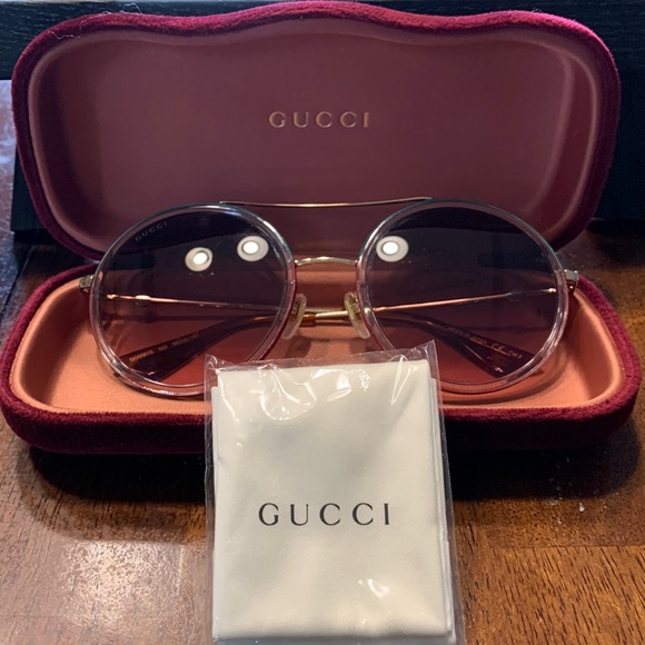 NWOT Authentic Gucci Gradient Round Glasses - Picture 2 of 12